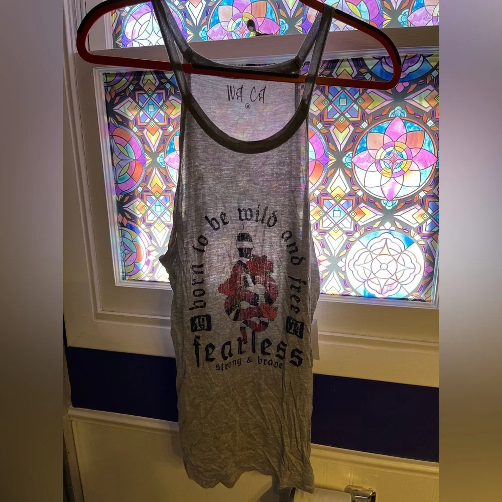 SNAKE AND ROSE TANK TOP - Picture 3 of 5